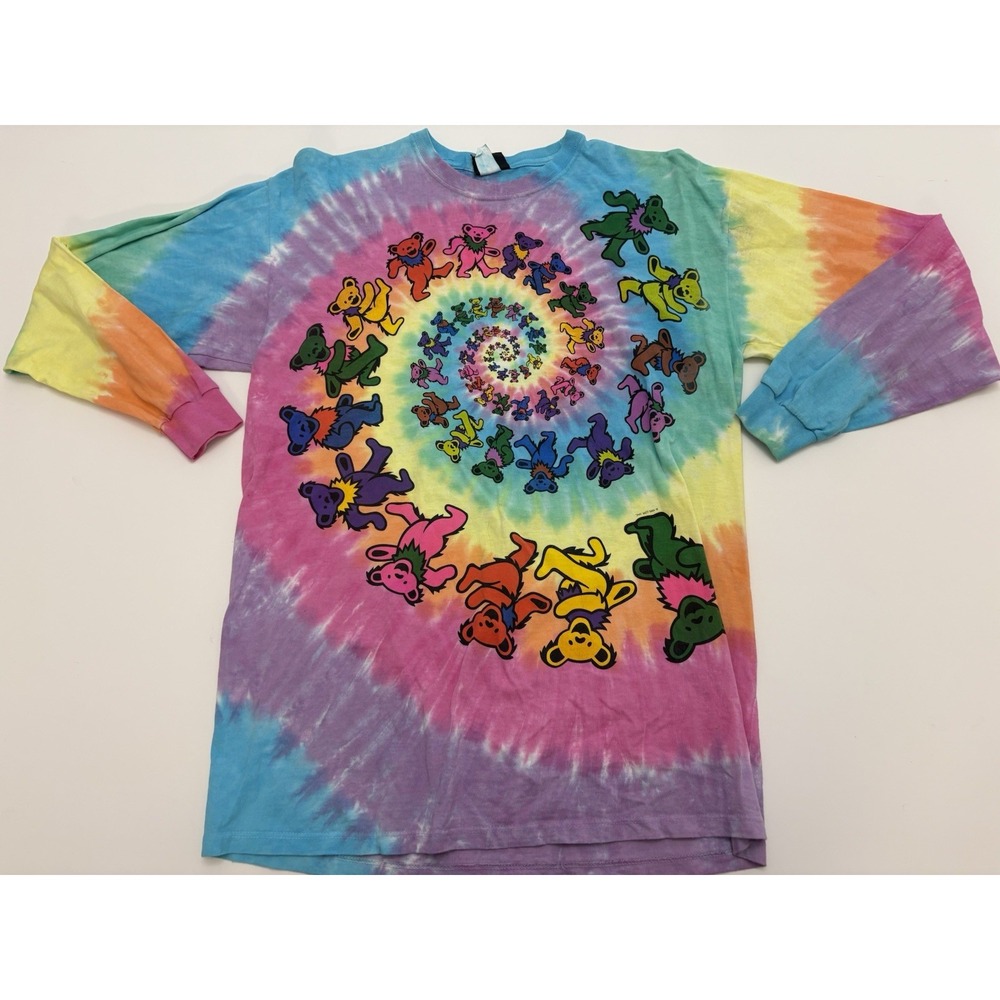 VTG 1995 Grateful Dead Liquid Blue Long Sleeve Tye Dye Shirt SZ L